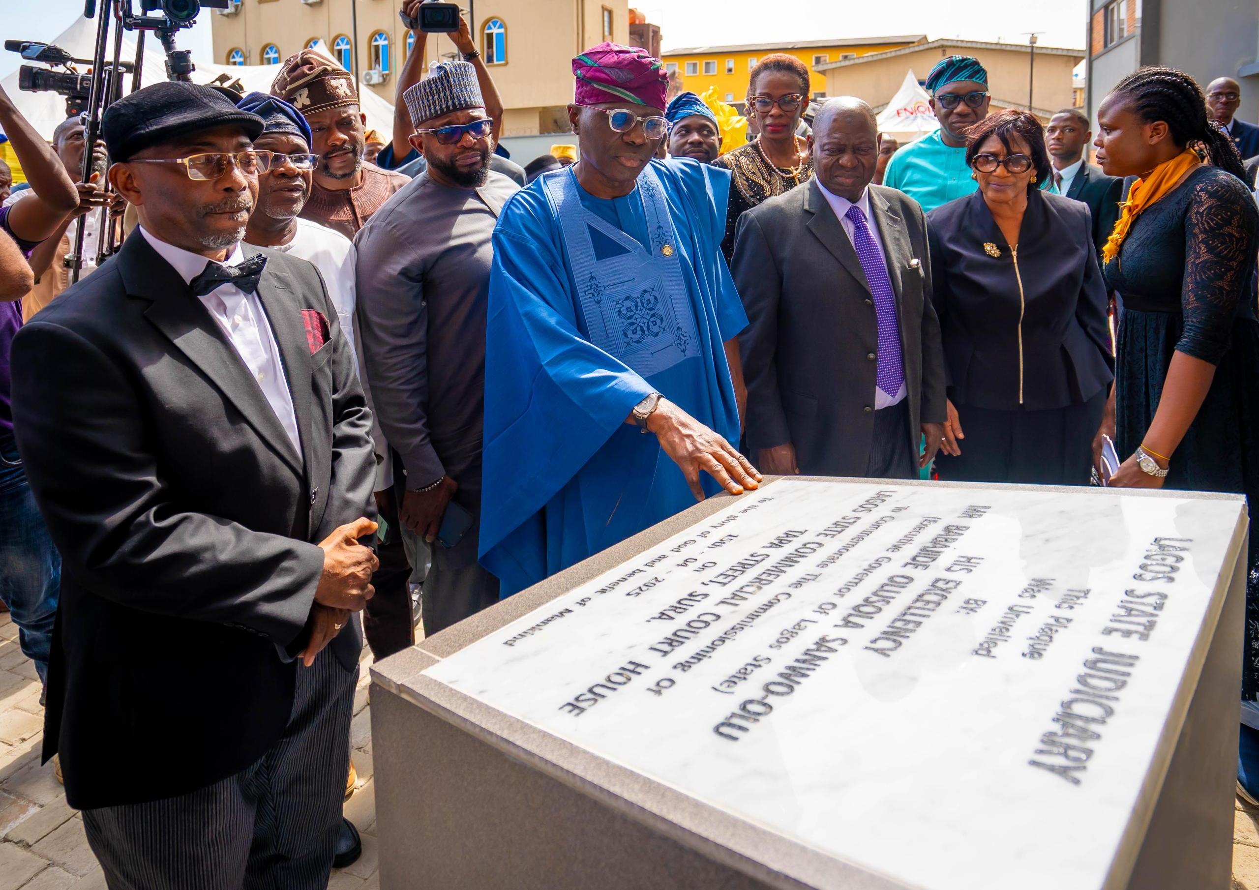 GOV. SANWO-OLU OFFICIALLY COMMISSIONS LAGOS STATE COMMERCIAL COURT AT TAPA, LAGOS ISLAND